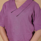 POLISHED V-NECK TOP