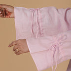 YOKE PLEATED COLLAR TOP