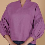 GATHERED SLEEVE TOP