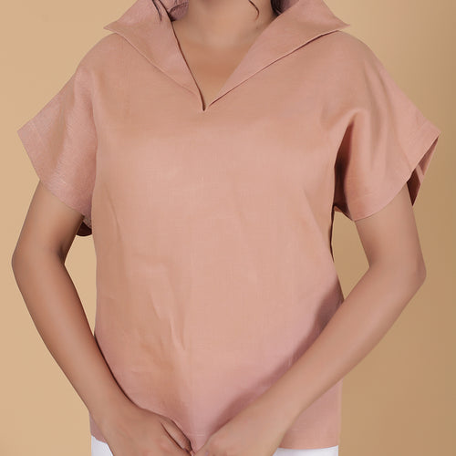V-COLLAR TOP