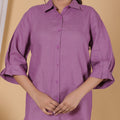 SLEEVE PLEATED SHIRT