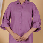 SLEEVE PLEATED SHIRT