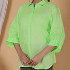 SLEEVE PLEATED SHIRT