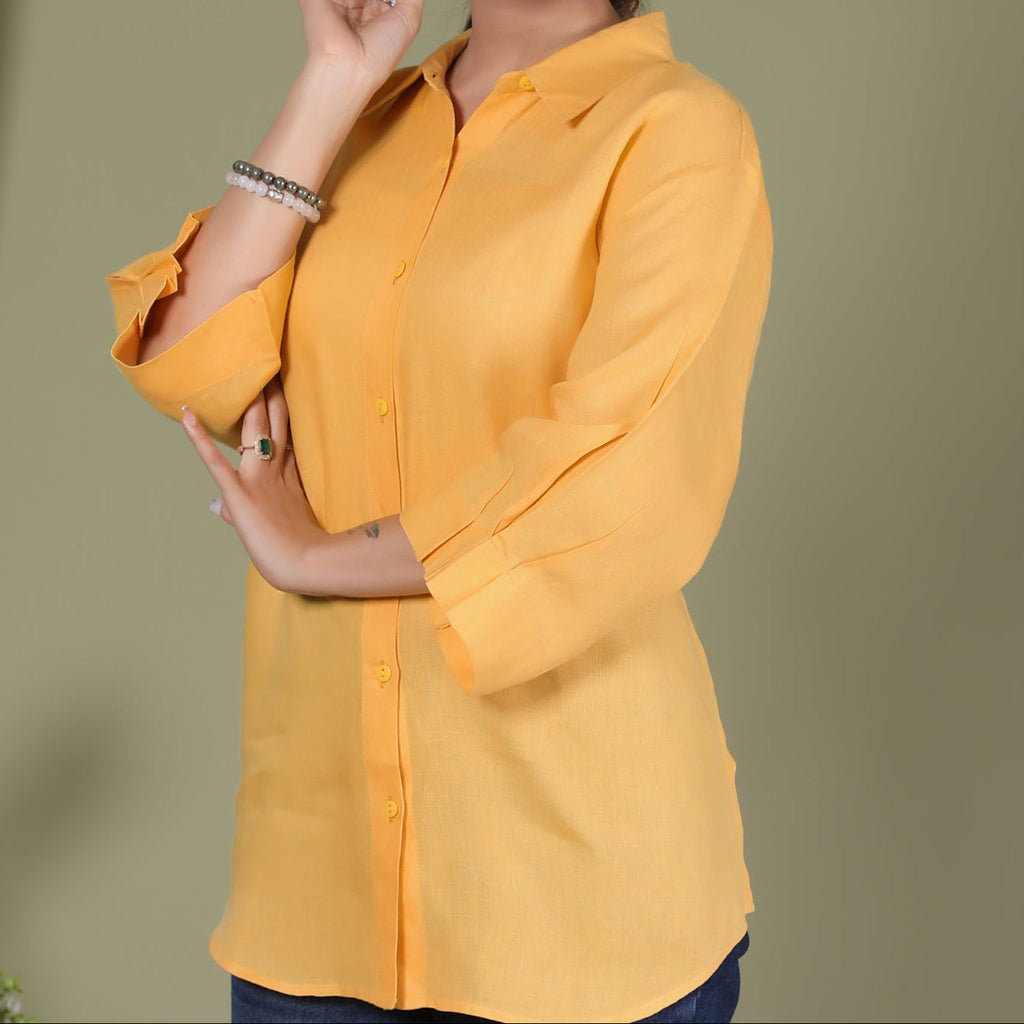 SLEEVE PLEATED SHIRT