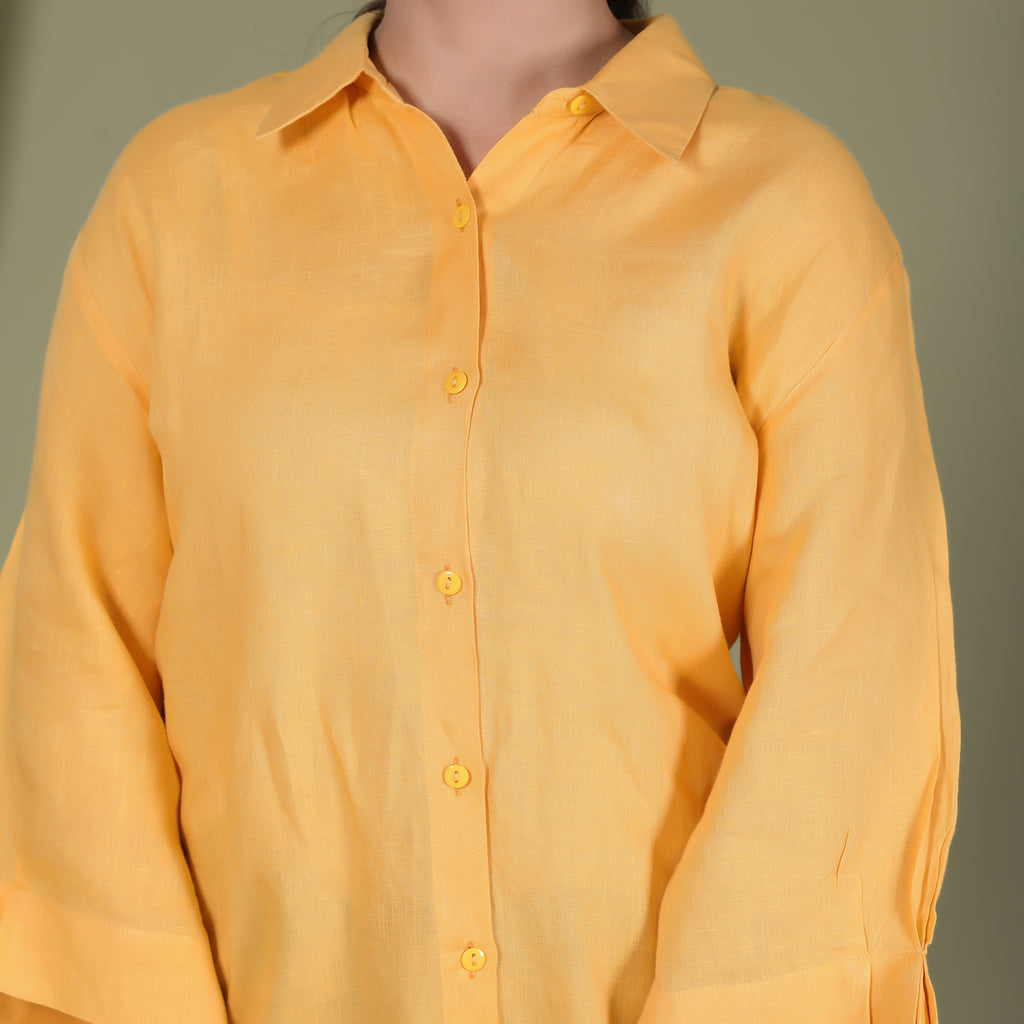 SLEEVE PLEATED SHIRT