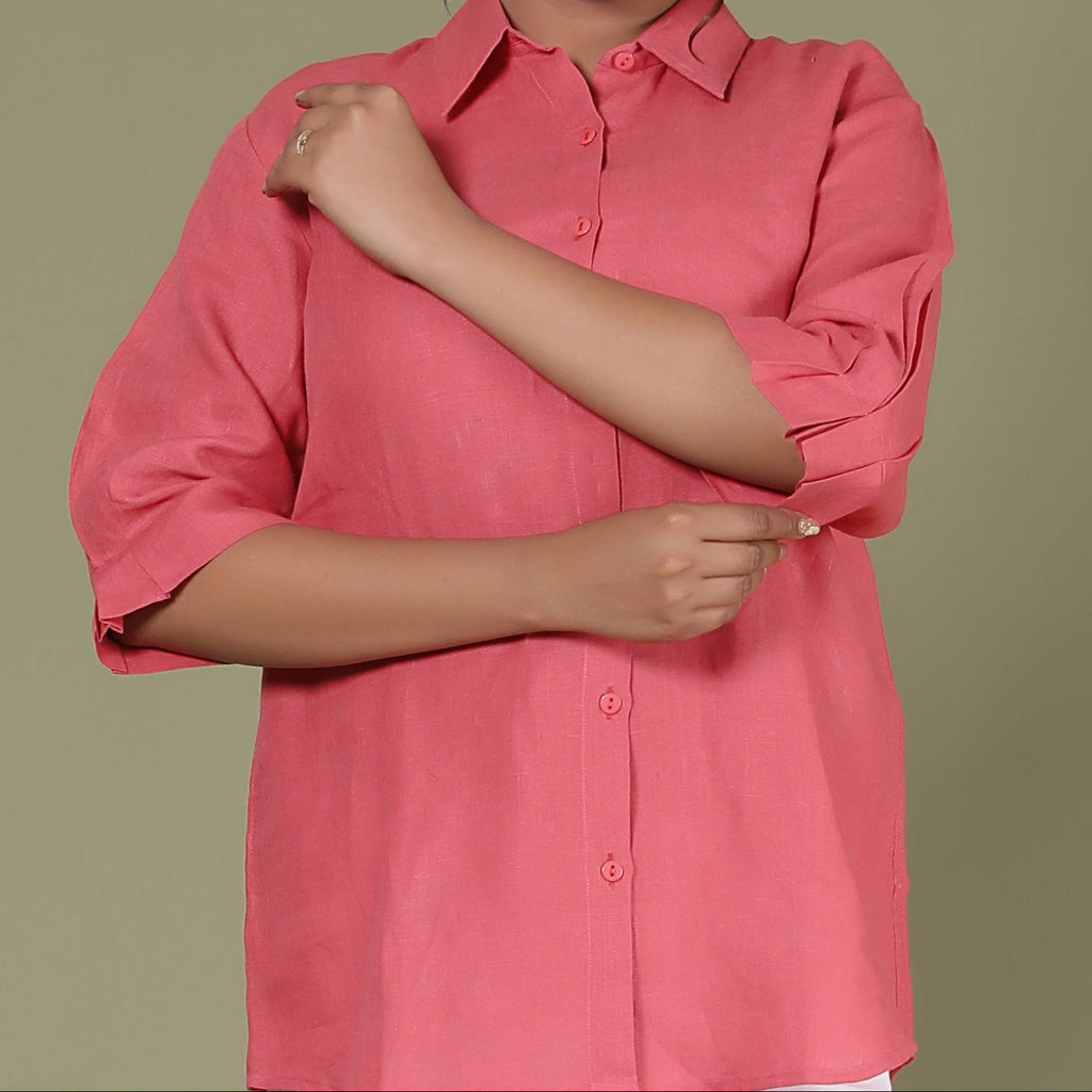 SLEEVE PLEATED SHIRT