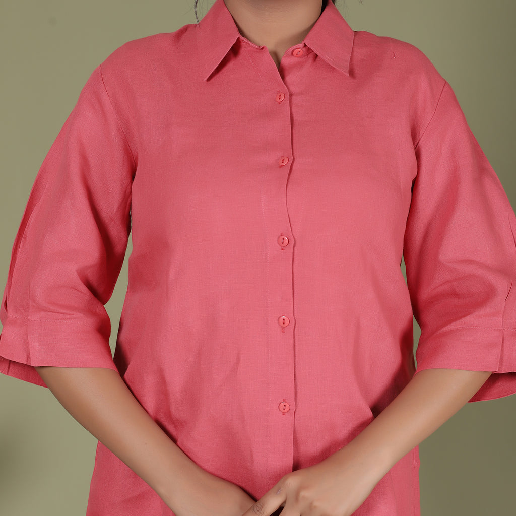 SLEEVE PLEATED SHIRT