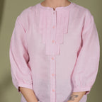 ELEGANT FRONT PLEATED SHIRT