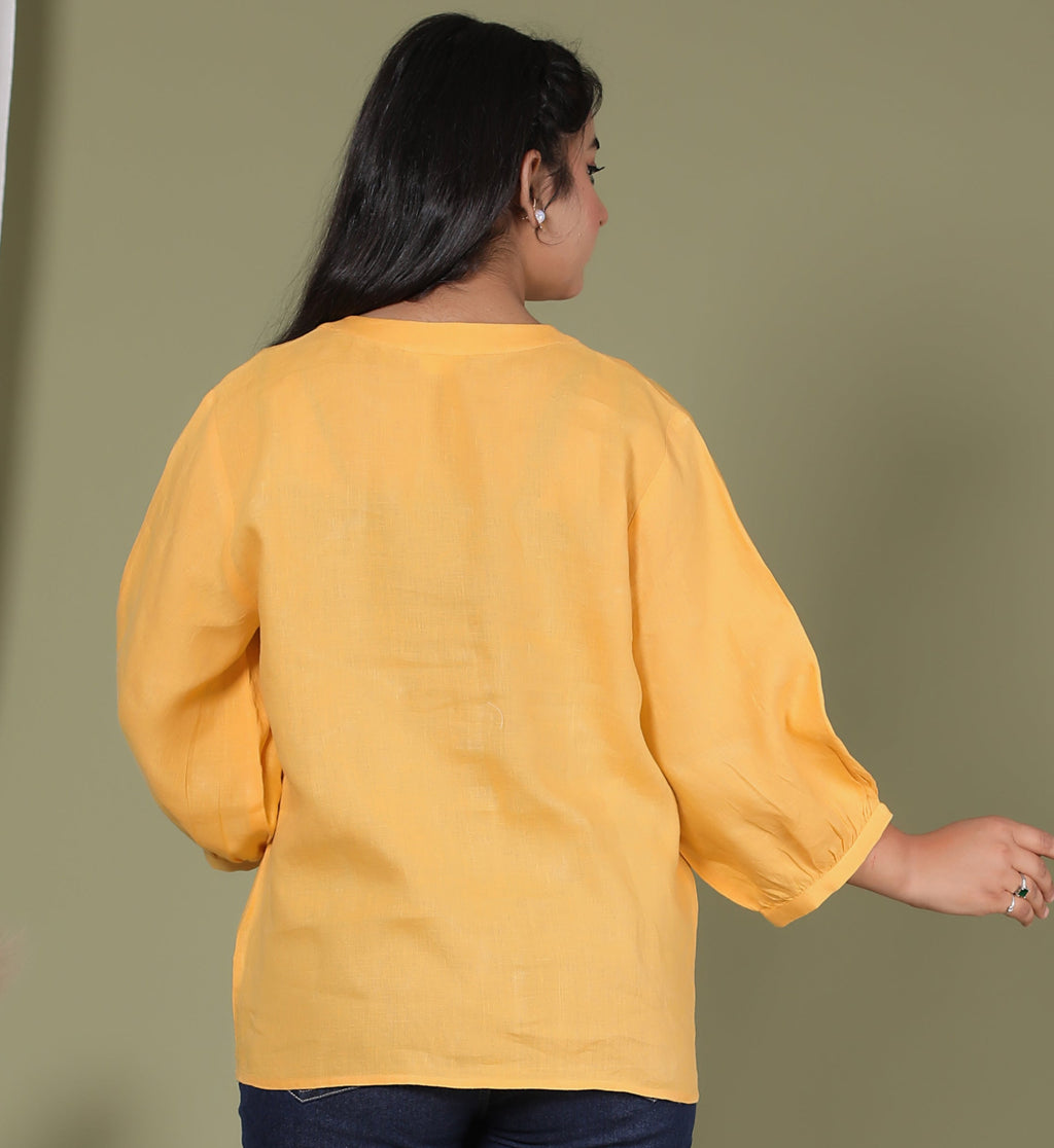 ELEGANT FRONT PLEATED SHIRT