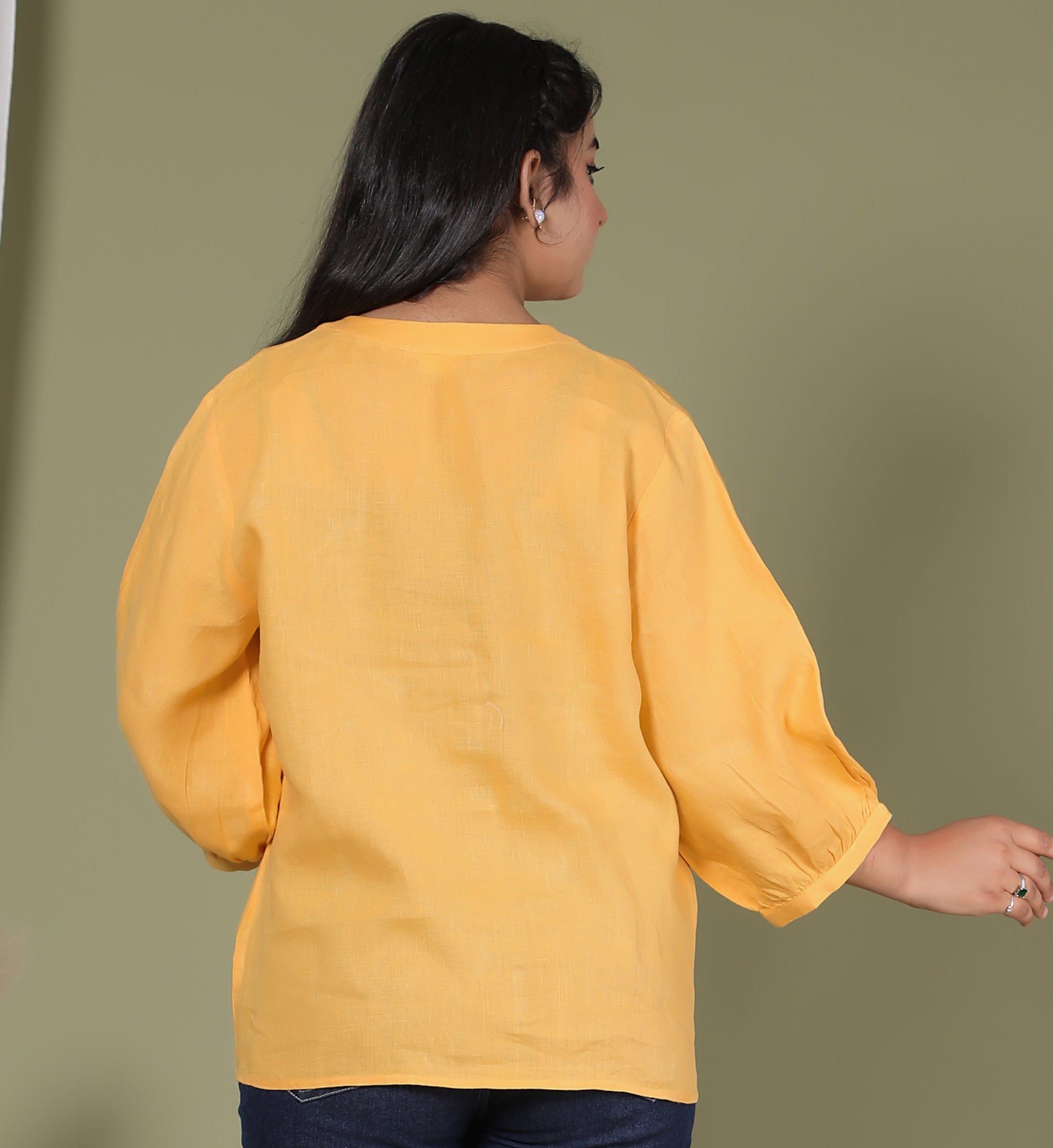 ELEGANT FRONT PLEATED SHIRT