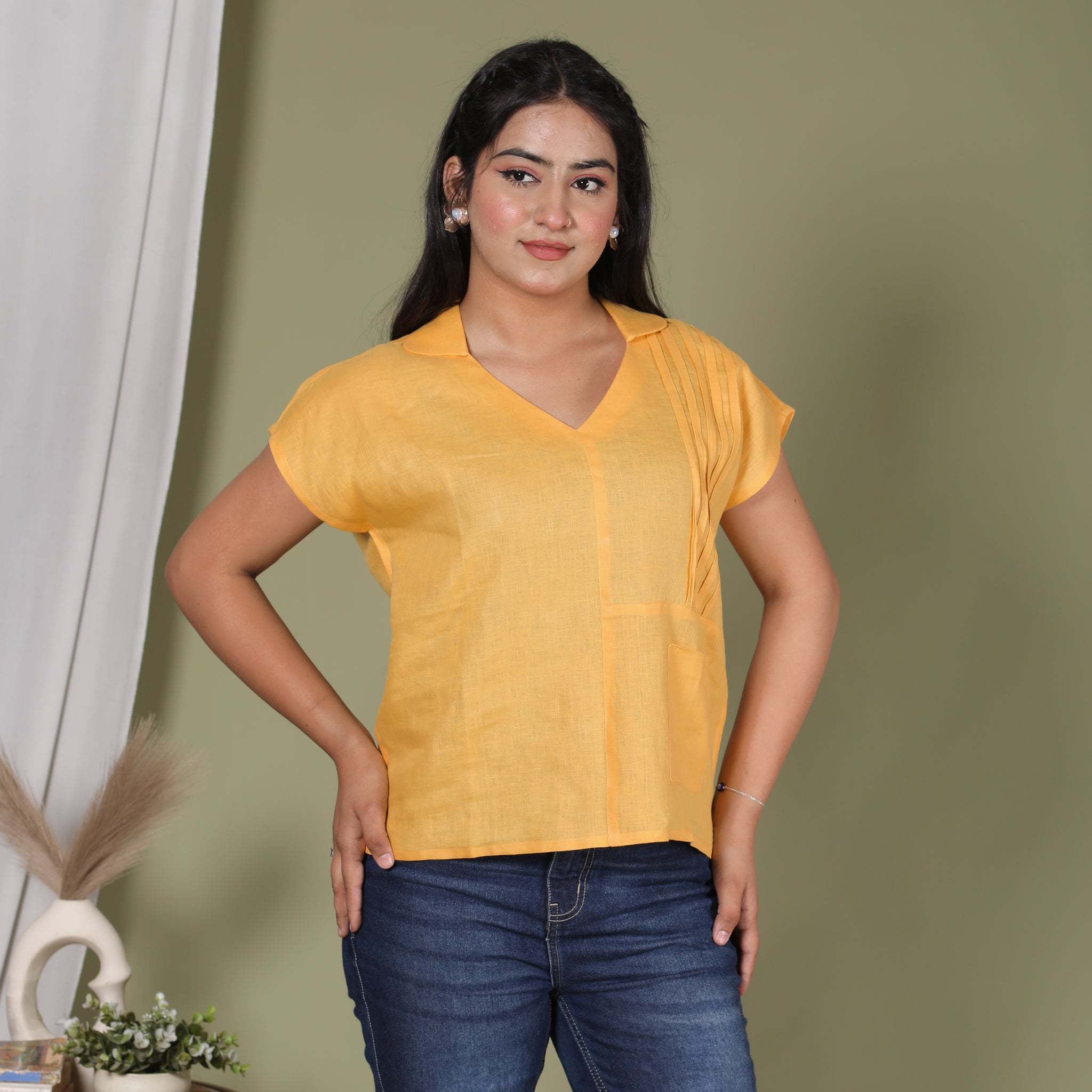 PLEATED POCKET TOP