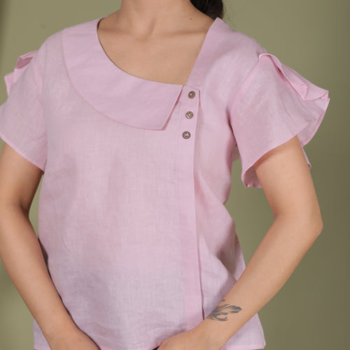 ASYMMETRICAL BUTTON TOP