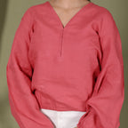 PREMIUM LINEN V-NECK TOP