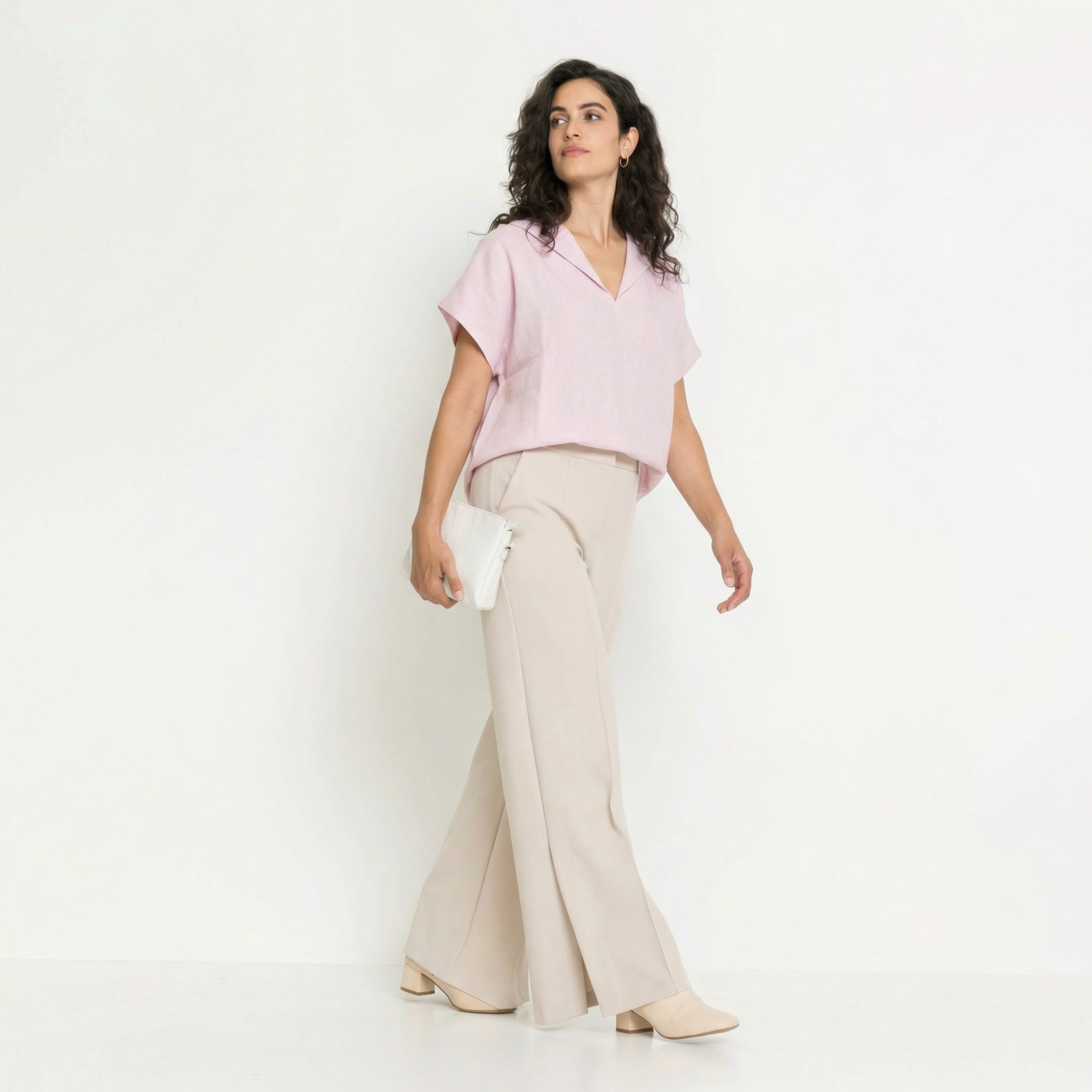 PREMIUM LINEN V-COLLAR TOP 2