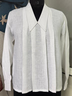 PLEATED FRONT SHIRT TOP
