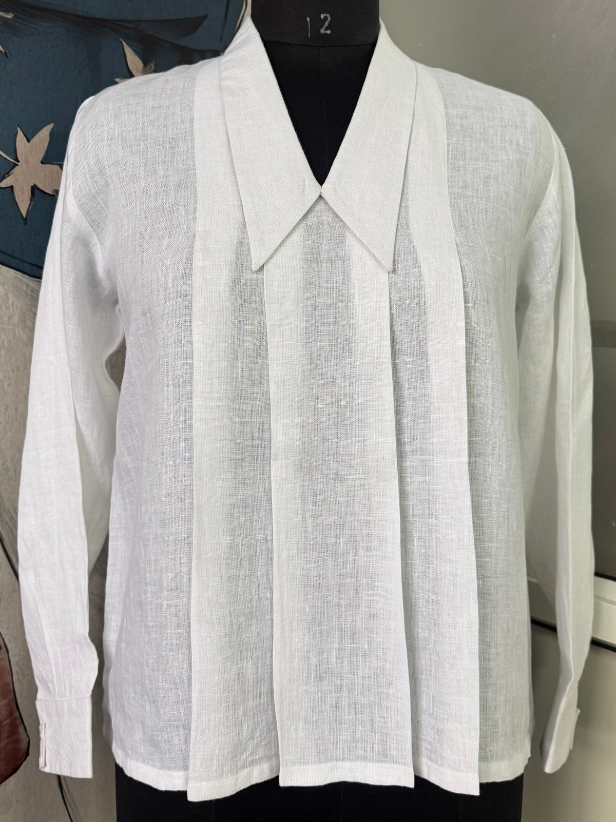 PLEATED FRONT SHIRT TOP