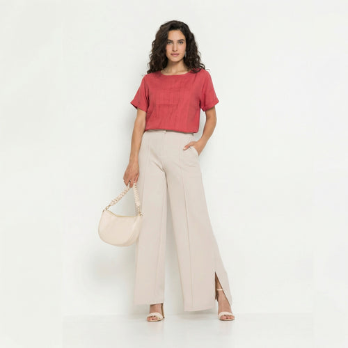 PREMIUM LINEN BOX PLEATED TOP