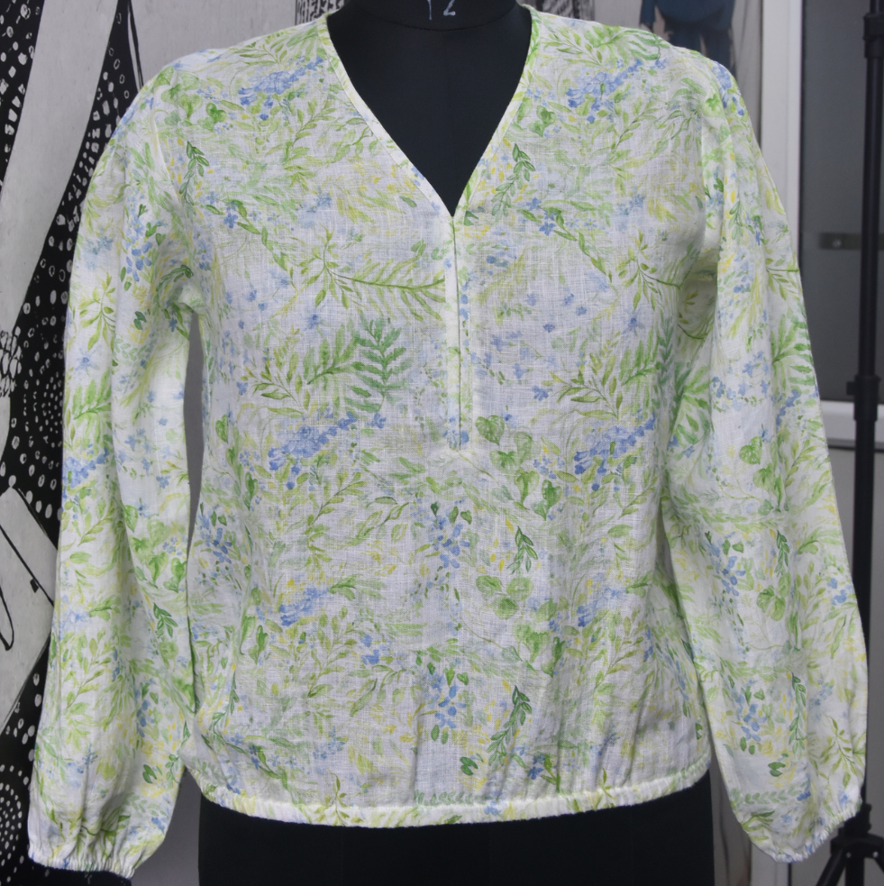 PREMIUM LINEN V-NECK TOP