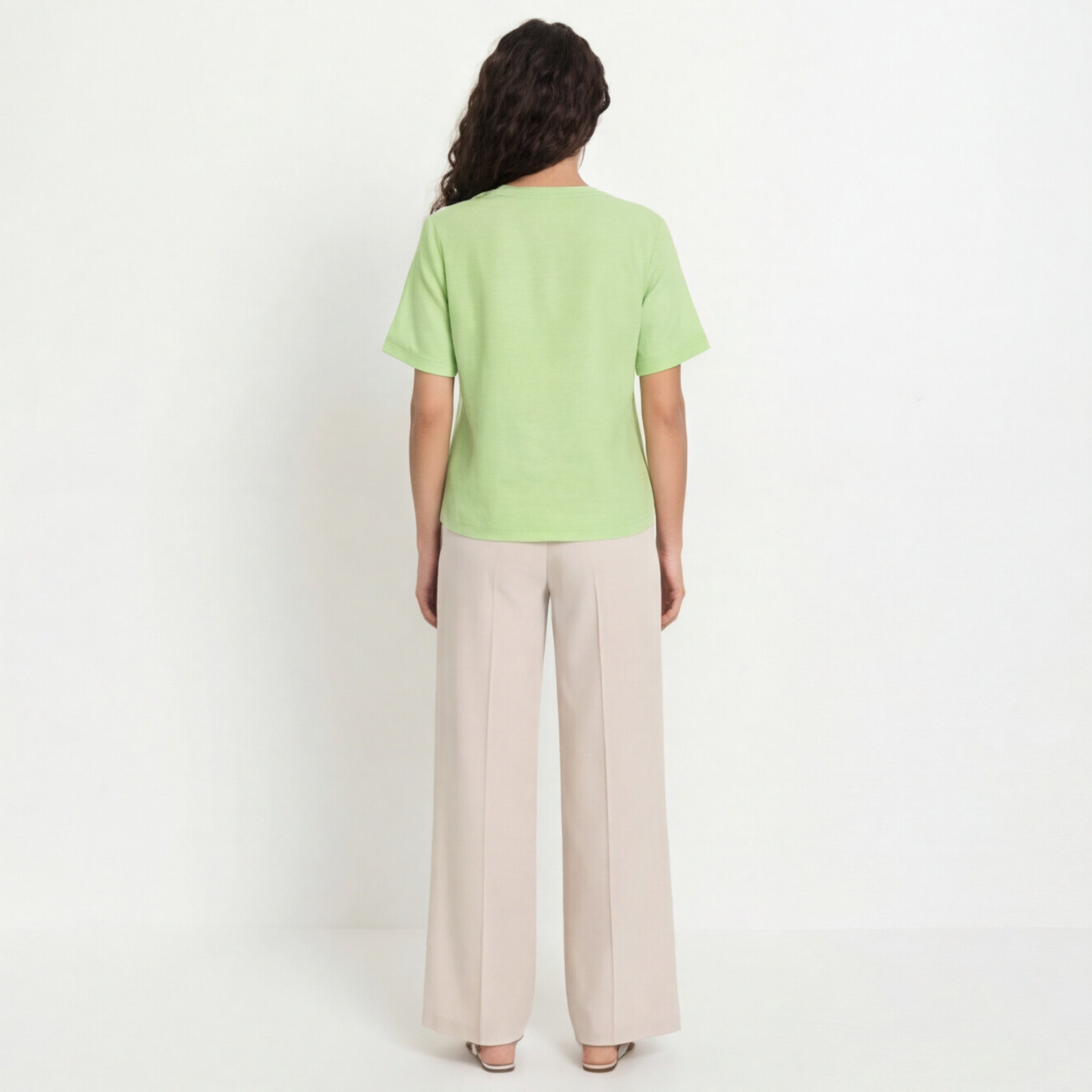 PLEATED YOKE TOP