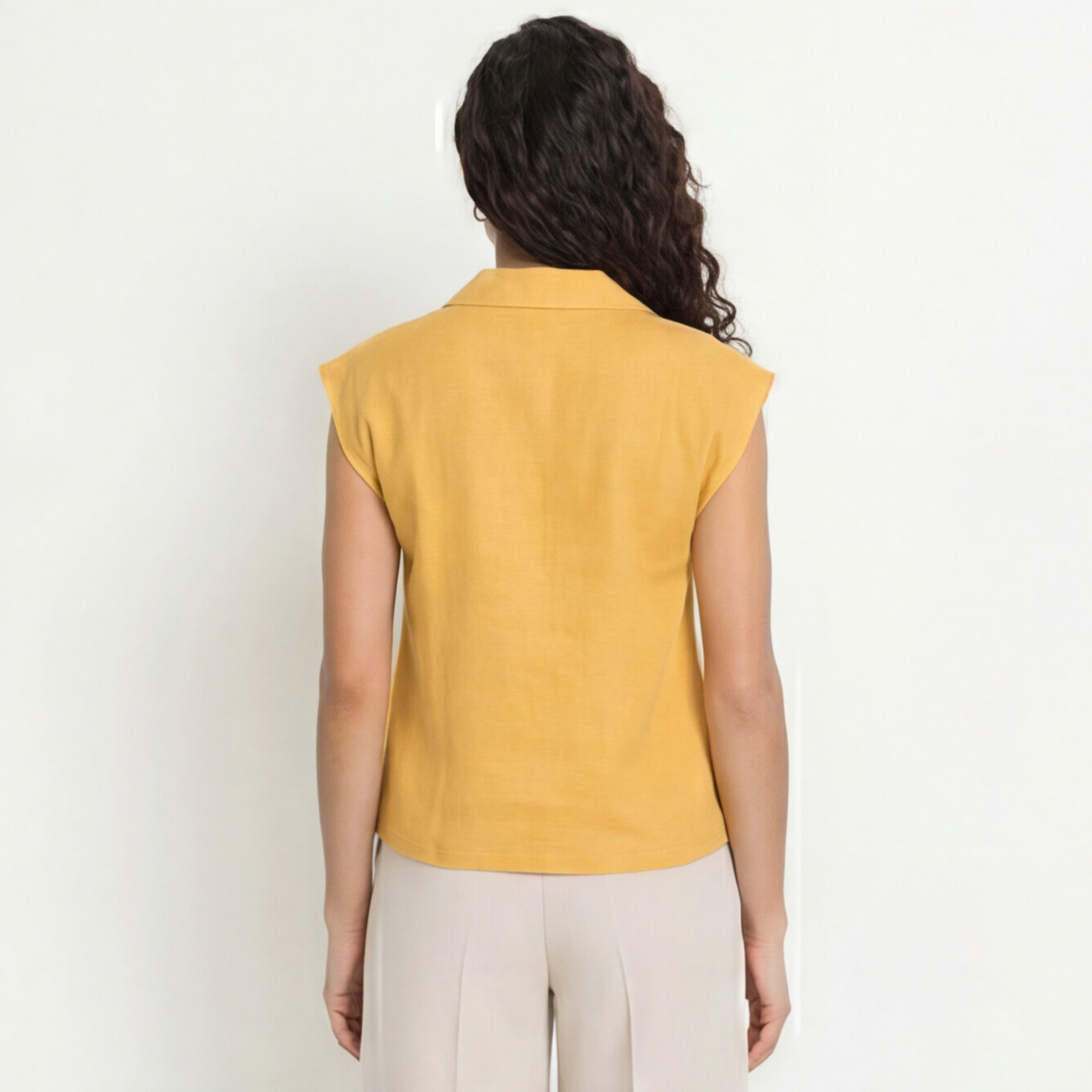 PREMIUM LINEN PLEATED POCKET TOP
