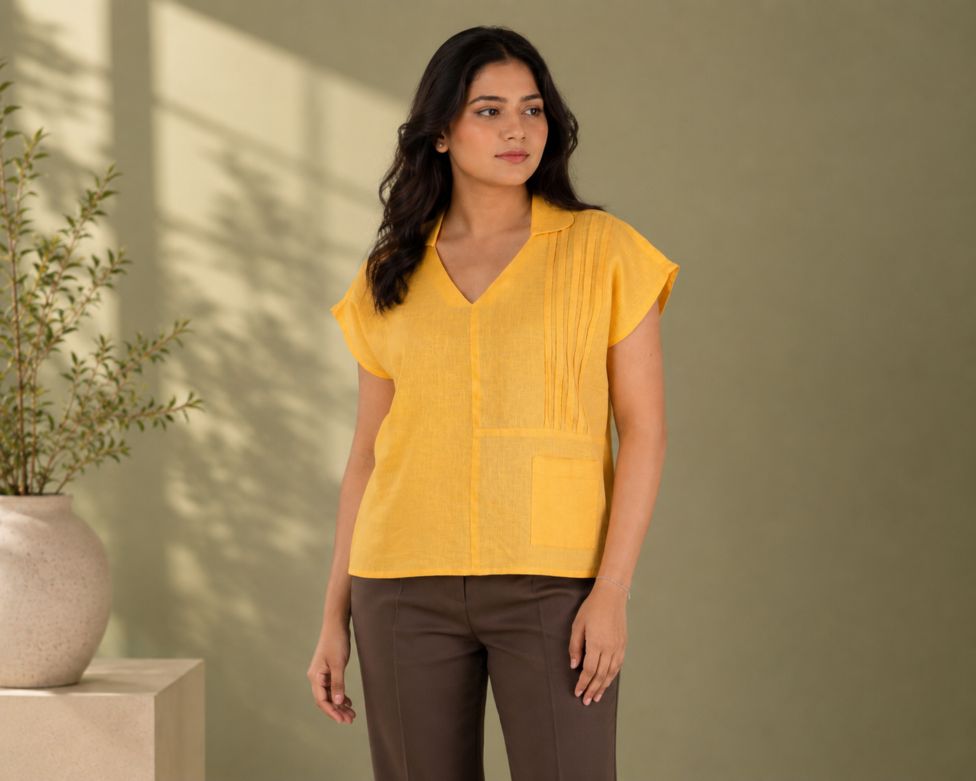PLEATED POCKET TOP