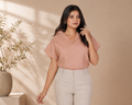 V-COLLAR TOP