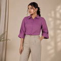 SLEEVE PLEATED SHIRT