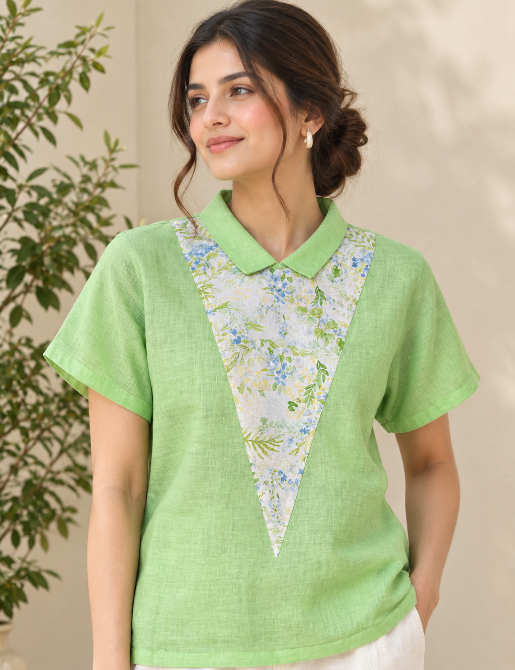 V- PANEL COLLERD TOP