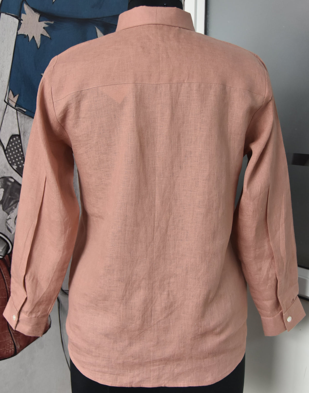 CLASSIC DUSTY ROSE LINEN SHIRT