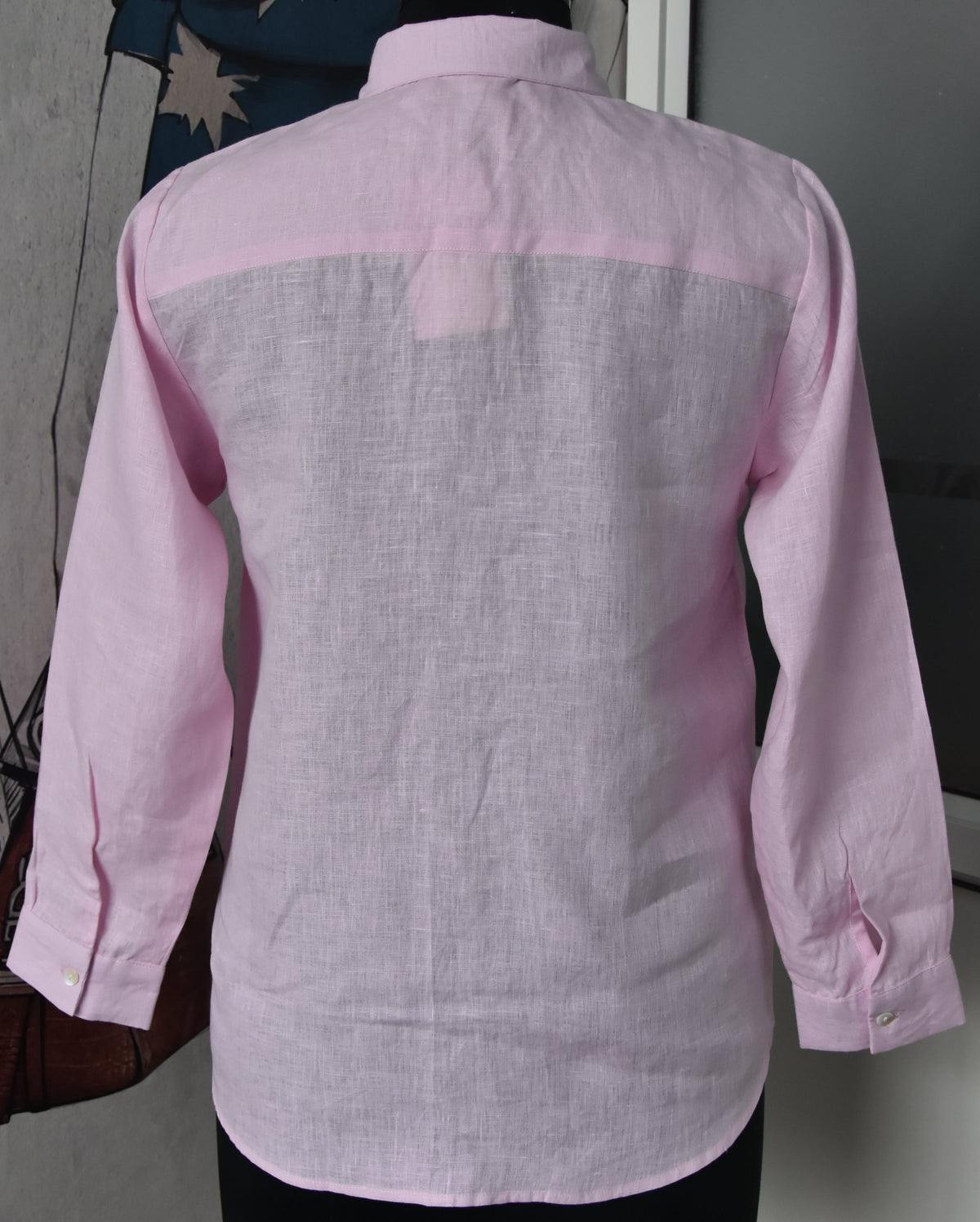CLASSIC DUSTY ROSE LINEN SHIRT