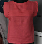 SLEEVELESS PLEATED TOP