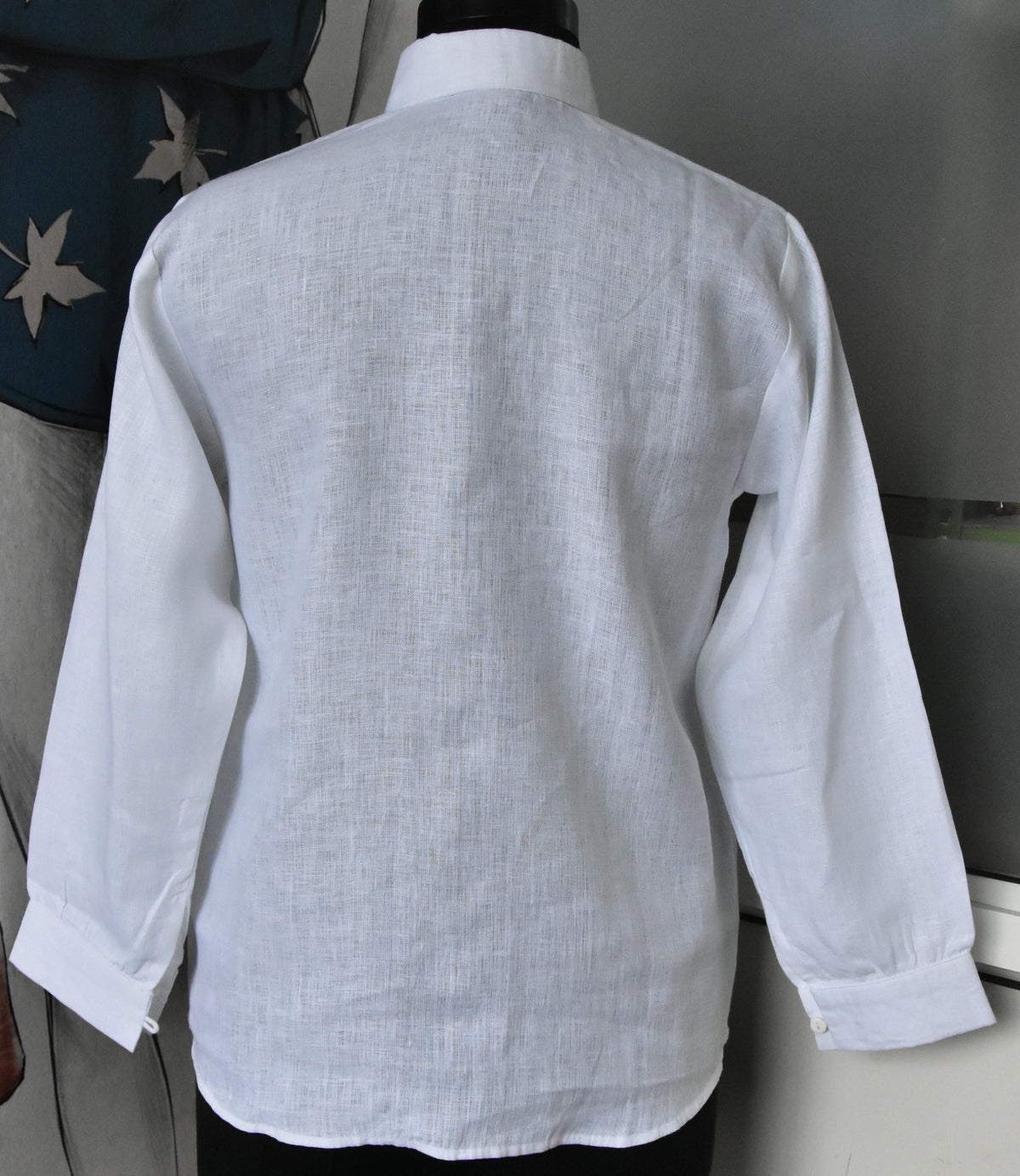ELEGANT PURE LINEN LACE SHIRT