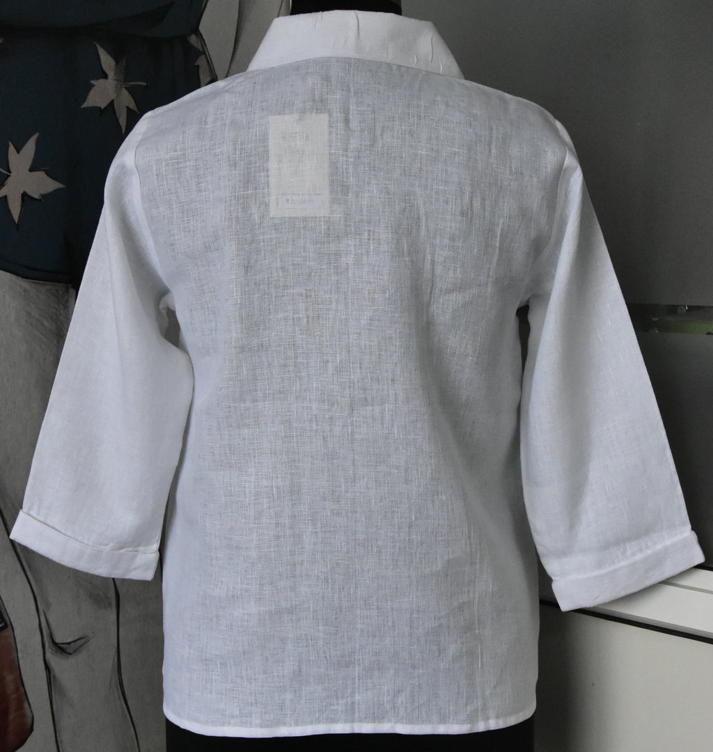 VINTAGE PLEATED FRONT LINEN SHIRT