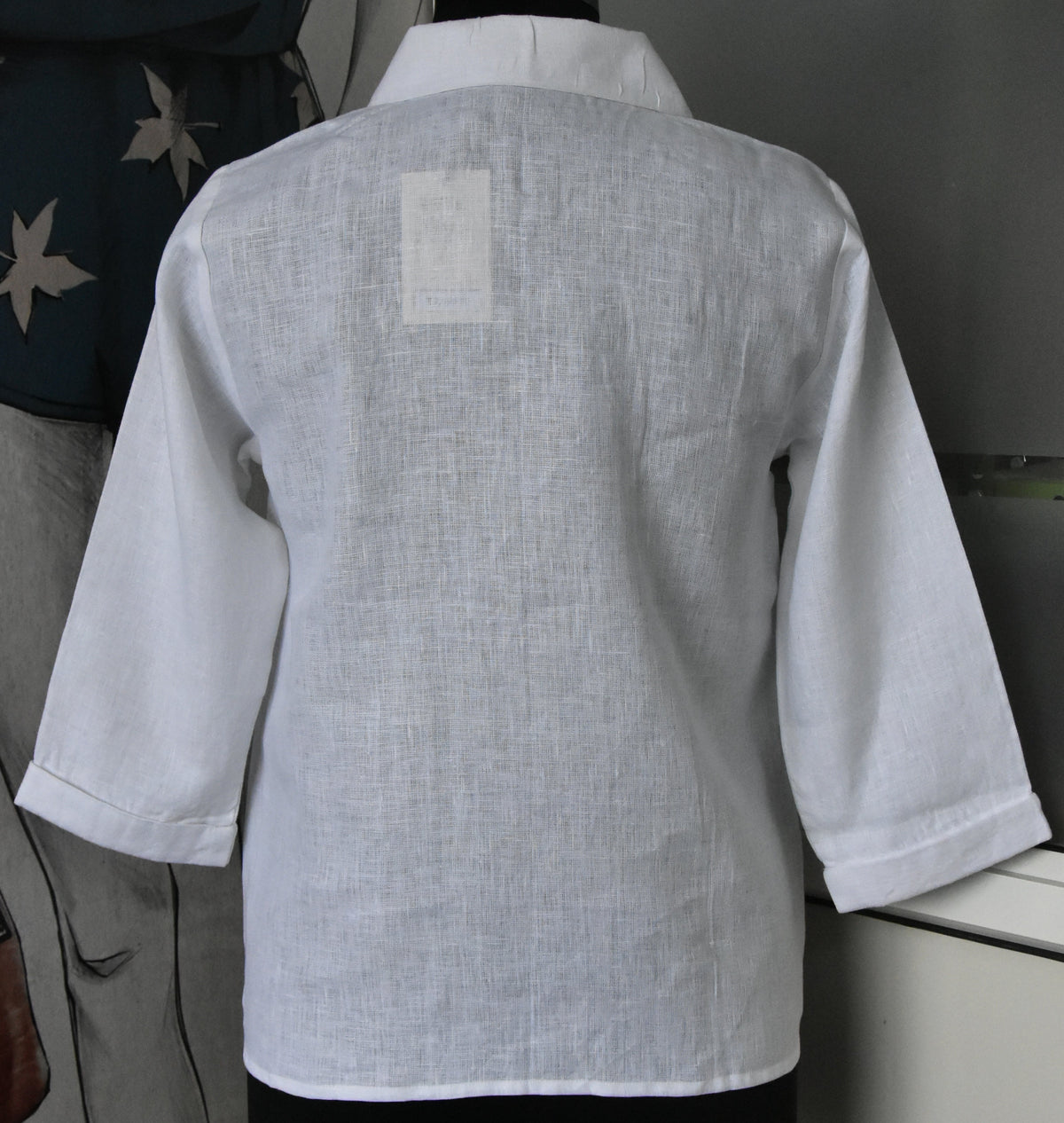 VINTAGE PLEATED FRONT LINEN SHIRT