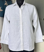 ELEGANT PURE LINEN LACE SHIRT